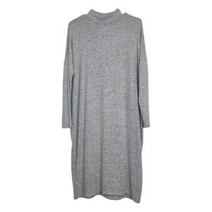 NWT Lou & Grey Brushmarl Mock Neck Cocoon Long Sleeve Dress Size Small